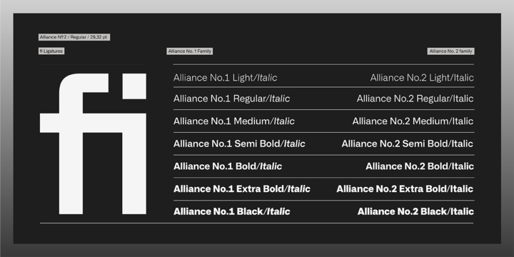 Alliance No 2 SemiBold Font preview